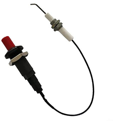 Accenditore piezoelettrico universale, 30 cm, piezo, pulsante di pressione, camino, barbecue a gas, fornello