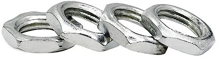 10/20 Stück Kohlenstoffstahl Sechskantmutter GB6173 verzinkt/Farbe Zink/Dünne Feinzahn-Sechskantmutter M7-M16 (Color : Zinc plating-white_8x1x4mm (20pcs))