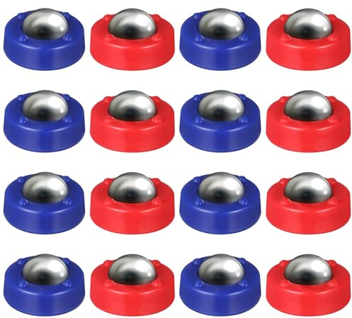 16stücke Teiliges Tischcurling Spielzeug Für Junge Mädchen Mini Shuffleboard Mit Blauen Und Roten Pucks Lustige Rollperlen Für Tischspiele Für Spielabende Und Partys