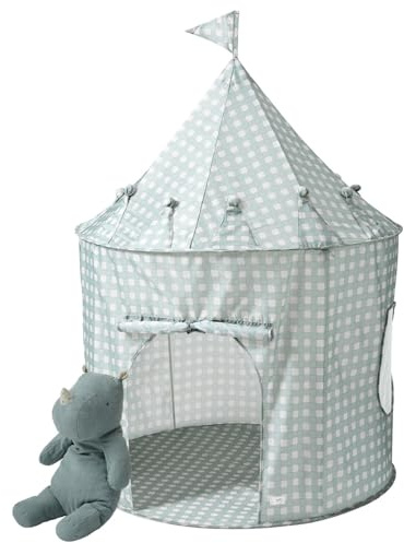 3 Sprouts - Tienda de Campaña Infantil - Casita de Tela para Niños, Cabañas para Niños - Ideal para Interior y Exterior - Guinga Azul