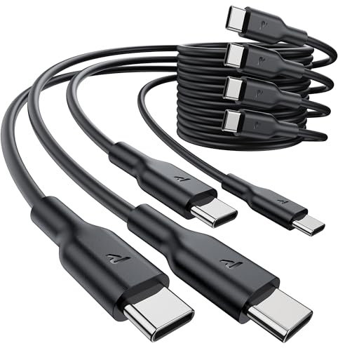 RAMPOW Chargeur USB-C PD3.0 E-Mark 1M compatible iPhone 16/16 Pro/15, MacBook Pro, iPad, Samsung S23/S22