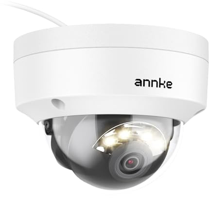 ANNKE 4K PoE Kamera Aussen mit Duales Licht, IK10 Vandalismusgeschützt Überwachungskamera, AI Personen-/Fahrzeugerkennung, microSD unterstützt für 24/7-Aufnahme, IP67, H.265+ Kompression