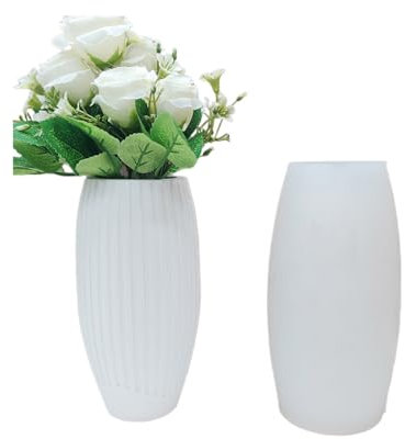 Elegante jarrón de cemento simple, moldes de silicona para flores, adecuados para hacer macetas a mano