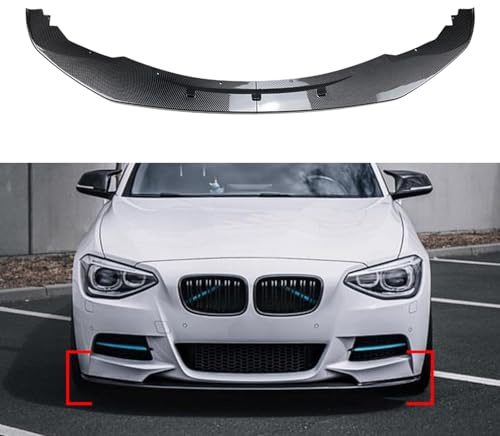 SXXTS Auto Becquets Avant pour BMW 1 Series F20 F21 M 2011-2015,Lame Pare-Choc Avant Voiture Diffuseur Becquet,Carbon Fiber Exterior