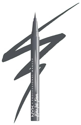 Nyx Professional Makeup, Epic Ink Liner Matte | Farbtöne: Stone Washed (Grau matt) | wasserfester, ultra-pigmentierter Flüssig-Eyeliner | Vegane Formel