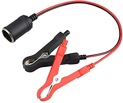 Great Extension Cord Plug Socket 12V 24V with Battery Clamp,Battery Clip-On Car Adapter