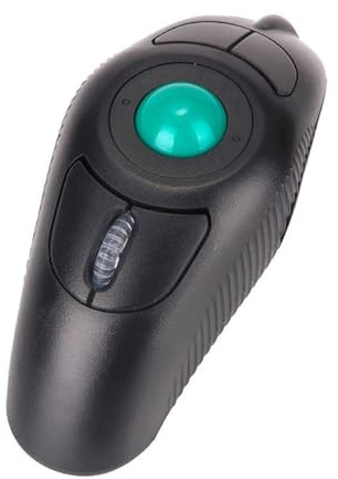 Hemobllo Souris à Boule de Commande sans Fil Prise en Main Confortable 2.4Ghz, Port USB, Commande par Pouce, Plastique pour Ordinateur Portable