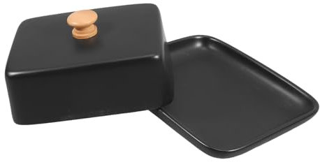 GLEAVI Beurrier Céramique Avec Couvercle Pour Stockage Beurre Et Fromage Plat De Cuisine Pour Décoration Comptoir