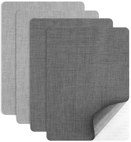 APOMOONS 4 pcs Parche de Reparación de Lino, 20x28cm Tela Autoadhesiva para Tapizar, Parche Tapiceria Coche, Parches para Sofa, Parches Asiento Coche Tela