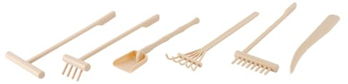 Gorise 6 Pcs Yellow Zen Sand Rake Tool Set Plastic Rake Kit for Sand Art DIY Rock Zen Garden Accessories and Decorations