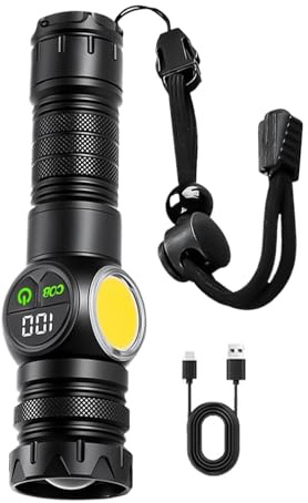 Lampes de poche à main, lampe de poche multifonction, lampe de poche robuste, lampe de poche longue durée, lampe de poche utilitaire, utilisation en extérieur pour le camping, le travail, la randonnée
