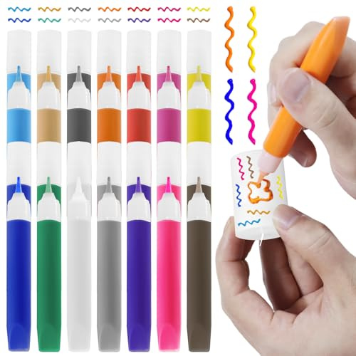 MCTNCT 28 Stück Kerzenstifte, 14 Farben Kerzen Bemalen Set, Candle Pen 10ml, Wachsstifte für Kerzen, Leicht zu Verwenden & Schnell Trocknend, Geburtstagskerzen für Kreative & Familie, Weihnachtskerzen