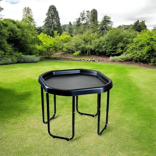 Novostyl Medium Black 70cm Plastic Activity, Sand & Water Mixing Play Tray with Stand Adjustable to 3 Heights.