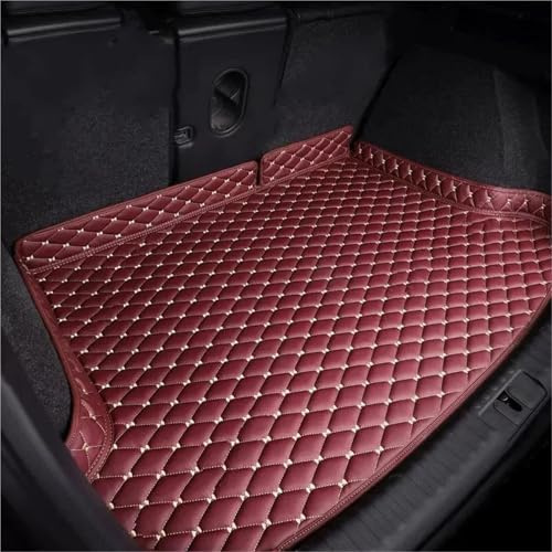 DZSQOMHGD Kofferraumwanne Für VW Für T-ROC 2018 2019 2020 2021 2022 2023 2024 Kofferraummatte Benutzerdefinierte wasserdichte Cargo-Liner-Boot-Teppiche Kofferraummatte Safeguard(WEINROT)