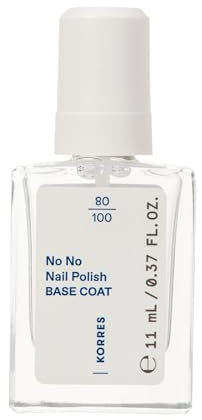 KORRES No No Nail Polish Base Coat - veganer 10-Free Unterlack, für ein langanhaltendes Farbergebnis, splitterfest, 11 ml – natürlich gepflegte Nägel ohne Schadstoffe