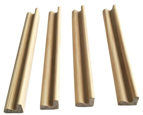 Qukoielly Domino Halter | Holz Buchstaben Steine Ständer | 4er Set Tragbare Tabletts für Teambuilding Turnier Erwachsene Draußen Kinder Bar Mexikanischer Zug