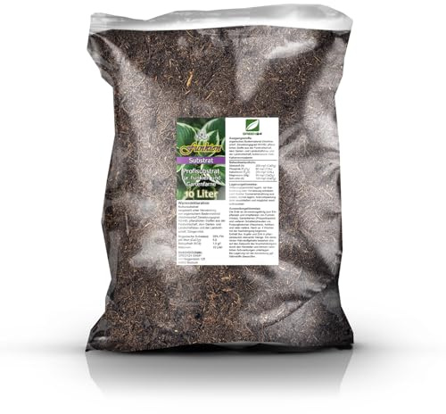 GREEN24 Funkien & Gartenfarn Erde 10L - Spezial Substrat für Hosta & Schattenpflanzen - Profi Linie für üppigen Blattschmuck