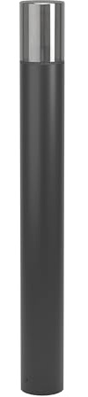 Eglo Lampadaire extérieur Cropani, lampe de jardin, luminaire sur pied | borne lumineuse en aluminium noir, IP54, douille E27, hauteur 80 cm