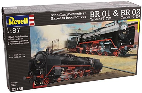 Revell Modellbausatz 02158 - Schnellzuglokomotiven BR 01&BR02 im Maßstab 1:87