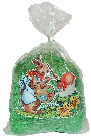 alles-meine.de GmbH großer Beutel Ostergras grün - für das Osternest OHNE Ei ! Holzwolle Osterei