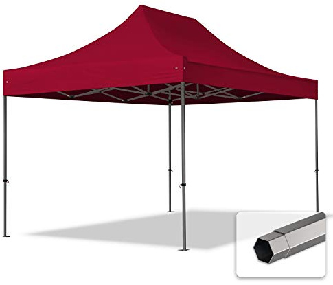 TOOLPORT 3x4,5 m Tonnelle Tente Pliante Barnum Acier, PES 750, Rouge