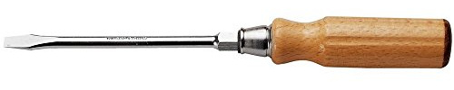 FACOM Schraubendreher Holzgriff, sechskant, für Schlitzschrauben 2,5x14 mm, 250 mm, 1 Stück, ATHH.14X250