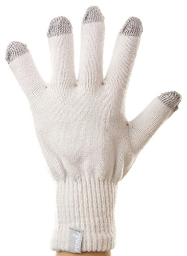 Trendz Touchscreen Handschuhe für Kapazitive Displays Kompatibel mit Smartphones, Tablets und MP3 Geräten einschl. iPhone 4/4S/5/5S/5C/SE/6/6 Plus/6S/6S Plus, iPad 2/3/4/Air/Mini/Pro, iPod Nano 7, iPod Touch 5, Samsung Galaxy S3/S4/S5/S6/S6 Edge/S6 Edge+/S7/S7 Edge, Galaxy Note 2/3, Galaxy Tab 2/3/4, Xperia Z1/Z2, HTC One/One M8 und Google Nexus 5/7/10 - Creme-Weiß