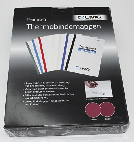 LMG LMG-BMDLEM-BEIG-R2 termobindemattor linne struktur material framsida, avstängningshål beige 2 mm, 50 stycken för mappar