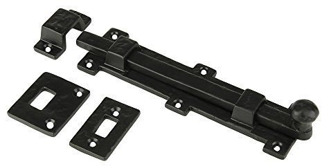 A29 Slide Bolts and Gate Latch, Iron, Black Powder Coat