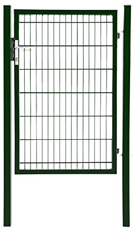 Gartentür Grün Anthrazit Gartentor Zauntür Metall Hoftür Gartenpforte Gartenzaun, Farbe:Grün, Höhe:1 x 1.5 m