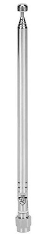 Antena telescópica SMA, Antena de Radio de aleación de Plata, Antena de Repuesto de Aluminio, Antena de Varilla con Conector SMA para comunicación por Radio Lime SDR