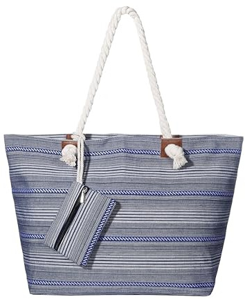 MASADA Badetasche XXL Familie Strandtasche Damen Beach bag groß mit Reißverschluss - Ethno Style