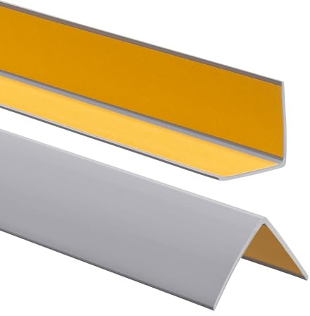 ProfiPVC Cornière PVC autoadhésive protection 50x50mm 110cm Gris cendré | Baguette d'angle de protection souple, profilé flexible, bordure, plinthe, revêtement plastique et rebords, pose facile