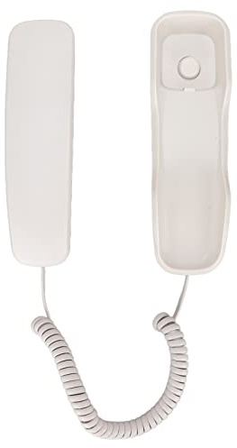 Teléfono con Cable de Escritorio, Teléfono Fijo Portátil Montado en la Pared, Teléfono de Pared de Hotel Retro Multifuncional con Ahorro de Energía con Botones, para la Oficina del Hotel(Blanco)