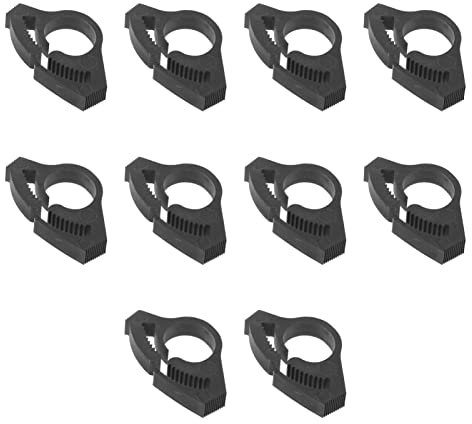 TEHAUX 10pcs Nylon Ratcheting Hose Clip Rows of Teeth Wire Guard Ring Cable Lock Buckle Garden Water Pipe Hose Clamp Pipe Clips