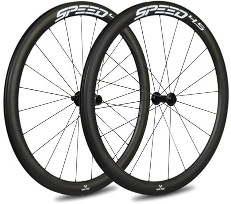 Veltec Unisex – Erwachsene Laufradsatz Speed 4.5 19mm SR Rim-Brake Shimano QR, schwarz/weiß, 622-19