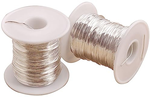 (0.2-0.5mm) Artisanat en Fil d'argent Sterling, Fil d'argent Fin 999, Rond pour l'enroulement de Fil, la Sculpture, Le Bricolage de Passe-Temps,0.2mm,3m