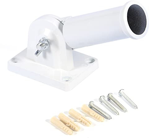 Aramox Wandhalterung für Fahnenstange & Windsock - Edelstahl Flaggenhalter verstellbar inkl. 4 Schrauben + Dübel - Stabil & Wetterfest für Haus, Garten, Geschäft