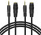 XMSJSIY Cable Alargador Macho a Hembra de 2,5 mm, Adaptador de Audio Estéreo TRRS, Cable Jack para Auriculares, Micrófono, Smartphone, 2 Unidades, 1,8 m