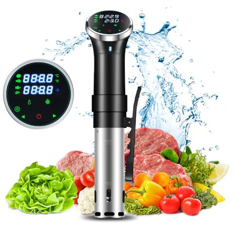Matybobe Sous Cooker Machine Immersion Circulator Quiet 1100 Watts LCD Touchscreen Accurate Temperature and Time Control Precision Sous Cooker for Meat/Fish/Eggs and Vegetables