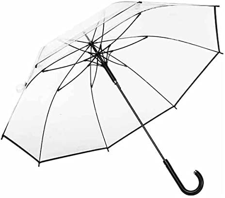 DEEDAV Golfschirme Transparenter Regenschirm Winddichter Regenschirm Reiseschirm Transparenter Regenschirm Mit Langem Griff Für Männer Und Frauen Familien Regenschirm