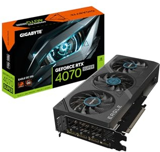 GIGABYTE GeForce RTX 4070 Super Eagle OC 12G Grafikkarte, 3X WINDFORCE Lüfter, 12GB 192-Bit GDDR6X, GV-N407SEAGLE OC-12GD Grafikkarte