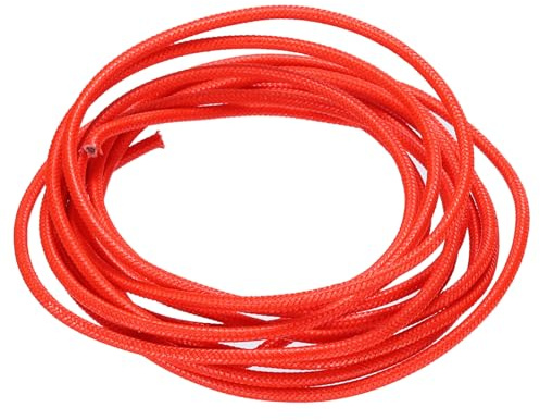 QUARKZMAN 3 Mètre/9,8ft 14AWG Câble Tressé en Silicone Flexible Haute Température -60 à 300 Degrés Celsius Câble Électrique Résistant Isolé pour l'Industrie, Rouge