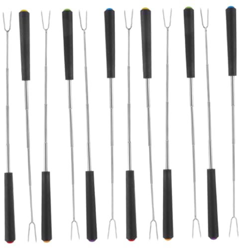 Warmhm 12pièces Brochettes Télescopiques Pour Barbecue Fourchettes Pour Hot-dogs Et Guimauves Accessoires De Camping Et Extensibles Pour Feux De Camp
