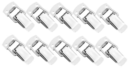 DOITOOL 10pièces Loquets à Ressort Inoxydable Pour Boîtes De Rangement Et Armoires Verrouillage Sécurisé Pour Outils Et Meubles
