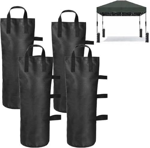 KKTONGXI Gewichte für Pavillon Gewichte 4 Stück Zelt Sandsack Mit Fixierter Nagel 800D Oxford Stoff Beschwerung Gazebo Befüllen Sandsäcke Erweitern Zelt Stabilität für Camping Strand Garten