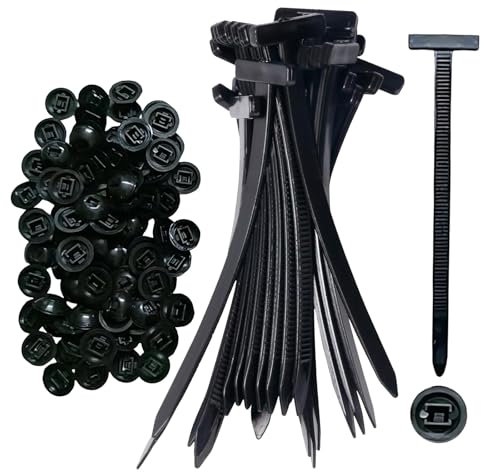 100 Stück Nylon Kabelbinder Schnalle, Nylon Universal Cable Tie Buckle, Mehrzweck Kunststoff kabelbinder für Karosserie, Werkzeug für tägliche Reparaturen, Schnellfixierung