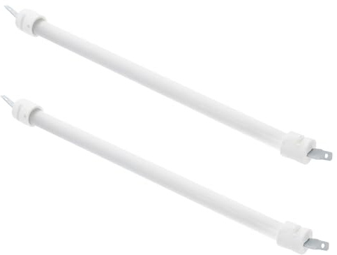 Lampada di Ricambio per Riscaldatore Elettrico Tubolare in Quarzo, 2 Pezzi | Riscaldatore Esterno, Tubo Riscaldatore Elettrico ad Alta Temperatura, Bianco, Ceramico