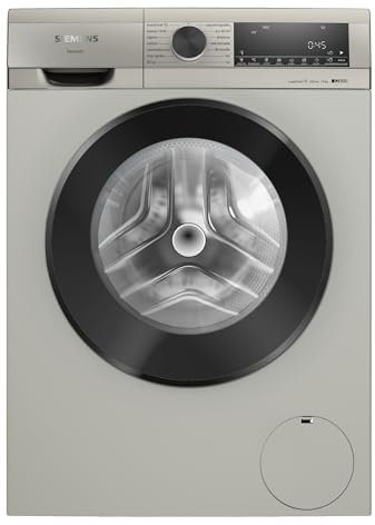 SIEMENS - Lavadora de carga frontal, 10 kg, iQ500, 1400 r.p.m, smartfinish, antiManchas, Acero antihuellas, WG54G2ZPES, Acero mate, 1400 rpm