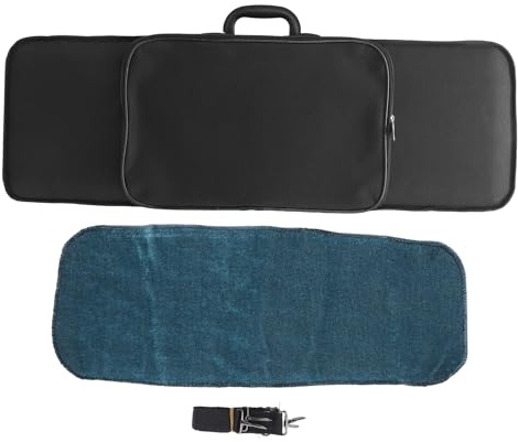 RiToEasysports 1/2 Geigenkoffer, Geigenreise -Aufbewahrungskoffer -Zubehör -Tasche mit Verstellbaren Gurtbogenhaltern für Schrägbogenhalter